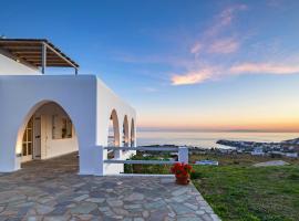 Villa Delfina, a Cycladic Gem with Stunning Sea Views!, rental liburan di Liaropá