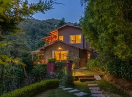 SaffronStays Plaksha - 2BR pet-friendly homestay with Himalayan views, verandah dining & bonfire near Chauli ki Jali