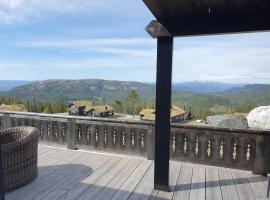 Wonderful cabin with amazing mountain - view, hotell i Lifjell