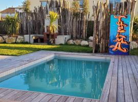 La Villa Thelma 5 étoiles, piscine, sauna et jacuzzi, hotel med jacuzzi i Granville