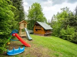 Cottage Ocovan Krpacovo-Lake-BBQ-Forest-Kids playground-Views