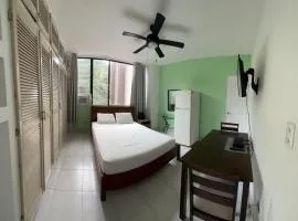 Habitación amplia con baño privado en Apartamento familiar