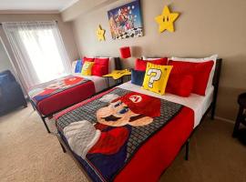Mario & Harry Potter Loft Universal Studios 10min loft apartment, hotell i Los Angeles