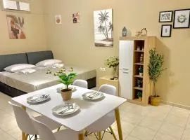 George Airport Apartments、イラクリオン・タウンのキッチン付きホテル