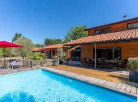 Villa familiale 10 pers. à Biscarrosse avec piscine chauffée, près du lac et des pistes cyclables - FR-1-319-488