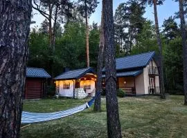 Kajaki wino i śpiew - domek z sauną w otoczeniu lasów i sąsiedztwie zalewu
