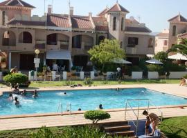 Precioso dúplex con piscina, en 1ª linea de playa, hotel en Puerto de Mazarrón