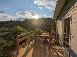 Ruhiges Ferienhaus mit Sauna: Hellaberg III, cheap hotel in Langenbach