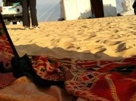 Egypt white and black desert with Camping