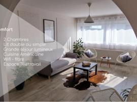 Two bedrooms modern apartment close to Tram, hotel perto de ATR Aircraft, Toulouse