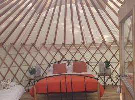The Walled Garden Yurt, tapak glamping di Tullow