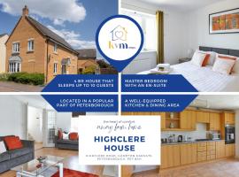 KVM - Highclere House for large groups with parking by KVM Stays, leilighet i Peterborough