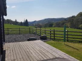 Amazing Views Log Cabin Broughton Mills South Lakes, hotel in lower hawthwaite