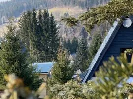 Kleines Chalet im Erzgebirge mit Sauna und Kamin