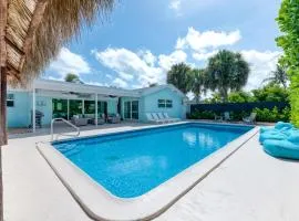 Pink Flamingo Pool Home Firepit & Tiki!
