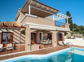 Kumusha Villa near Fiscardo, semesterboende i Mánganos