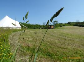 Ffos Wilkin Glamping & Alpacas, hotel with parking in Kidwelly