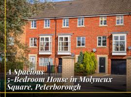 52 Molyneux Place - 5 Bedroom House in Peterborough Ideal for Groups and Families: Peterborough şehrinde bir kiralık tatil yeri
