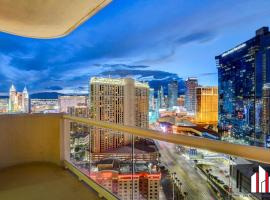 MGM Signature-27-805 F1 Track & Strip View Balcony, Hotel in Las Vegas