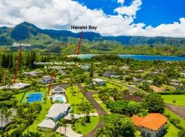 4Br 2Ba Newly Furnished Princeville Home, AC, Pool, Tennis