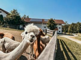 Zemu izmaksu kategorijas viesnīca Ferienhof Petermühle Urlaub mit Alpakas pilsētā Amerang