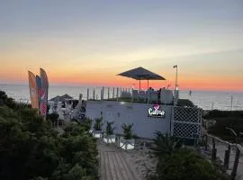 Carrabean sea in the North of Sardegna, with swimming pool