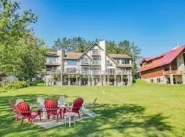 Lakefront home with fire pit and dock Near Wisp Resort