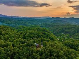 NEW! Panorama Mountain View! PET Friendly and GameRoom with Pool Table, Hot Tub, Fireplace and King Bedrooms with Jacuzzi, cheap hotel in Sevierville