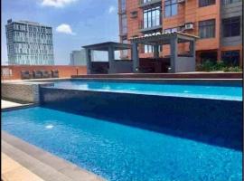 2 BR Portovita Tower 12-A, hotel berdekatan Cubao, Bandar Quezon, Manila