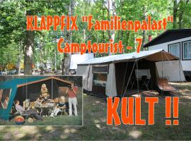 DDR Klappfix "FAMILIENPALAST" direkt am Strand, camping de luxe à Dranske