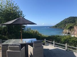 Beach Front House with Stunning Sea Views and Free Use of a Local Indoor Pool, holiday home in Talland