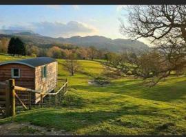 Shepherds hut above mawddach estuary, campeggio a Dolgellau