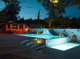 Oliveyard Stone Built House- with pool non chlorin, hotel en Koskinou