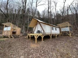 Growing Faith Farms, luxury tent in Moravian Falls