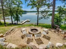 Waterfront Pequot Lakes Cabin Fire Pit and Views!