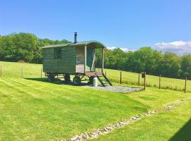 Foxgloves and Fairytales Hut with Hot Tub, farm stay in Llanwrda
