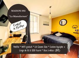 Appart LA MANUFACTURE - Maison 1911 - confort & prestige, hôtel à Gien près de : Château de Gien