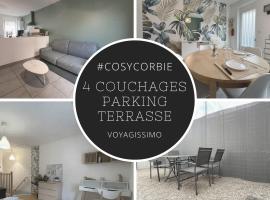 #CosyCorbie Maison à Corbie à 11 minute du centre Amiens，Corbie的有停車位的飯店