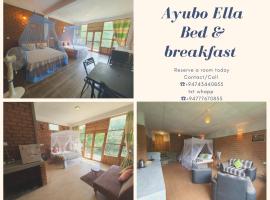 Ayubo Ella - Bed & Breakfast, chalet de montaña en Ella