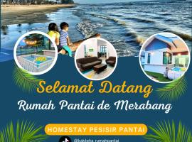 Rumah Pantai de Merabang (bungalow with pool), location près de la plage à Bachok