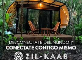 Zil-Kaab Hidden Glamping Village, luxussátor Tulumban