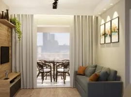 Apartamento 1604 no Bosque com um quarto, sala, cozinha completa, uma vaga de garagem, lazer e portaria 24h