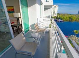 Intracoastal Waterview - Central- Fort Lauderdale - Steps to Beach – hotel w mieście Fort Lauderdale