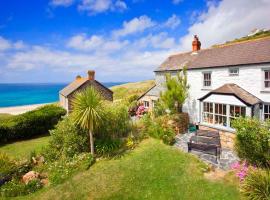 Petra, Cornish Cottage With lovely Garden, Wow Sea Views, By the Beach, kisállatbarát szállás Sennenben