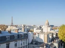 Eiffel Tower view terrace Saint Germain des Pres