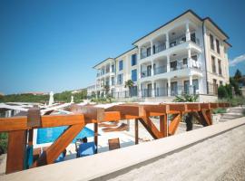 Beachfront apartment with pool, panoramic sea view - by Traveler tourist agency Krk - ID 2390, hotel a Povile