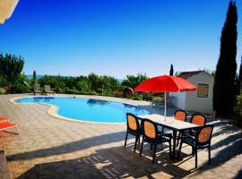 5 bedrooms house with private pool enclosed garden and wifi at Paphos, feriebolig i Milia