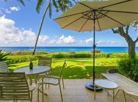 Oceanfront Breezy Corner Unit w Air Conditioning- Alekona Kauai