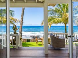 Classic 3br Oceanfront Cottage - Alekona Kauai، فندق مع موقف سيارات في كولو