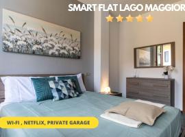 [SMART FLAT] Private Garage, Wi-Fi, Netflix, hotell med parkering i Castelletto sopra Ticino